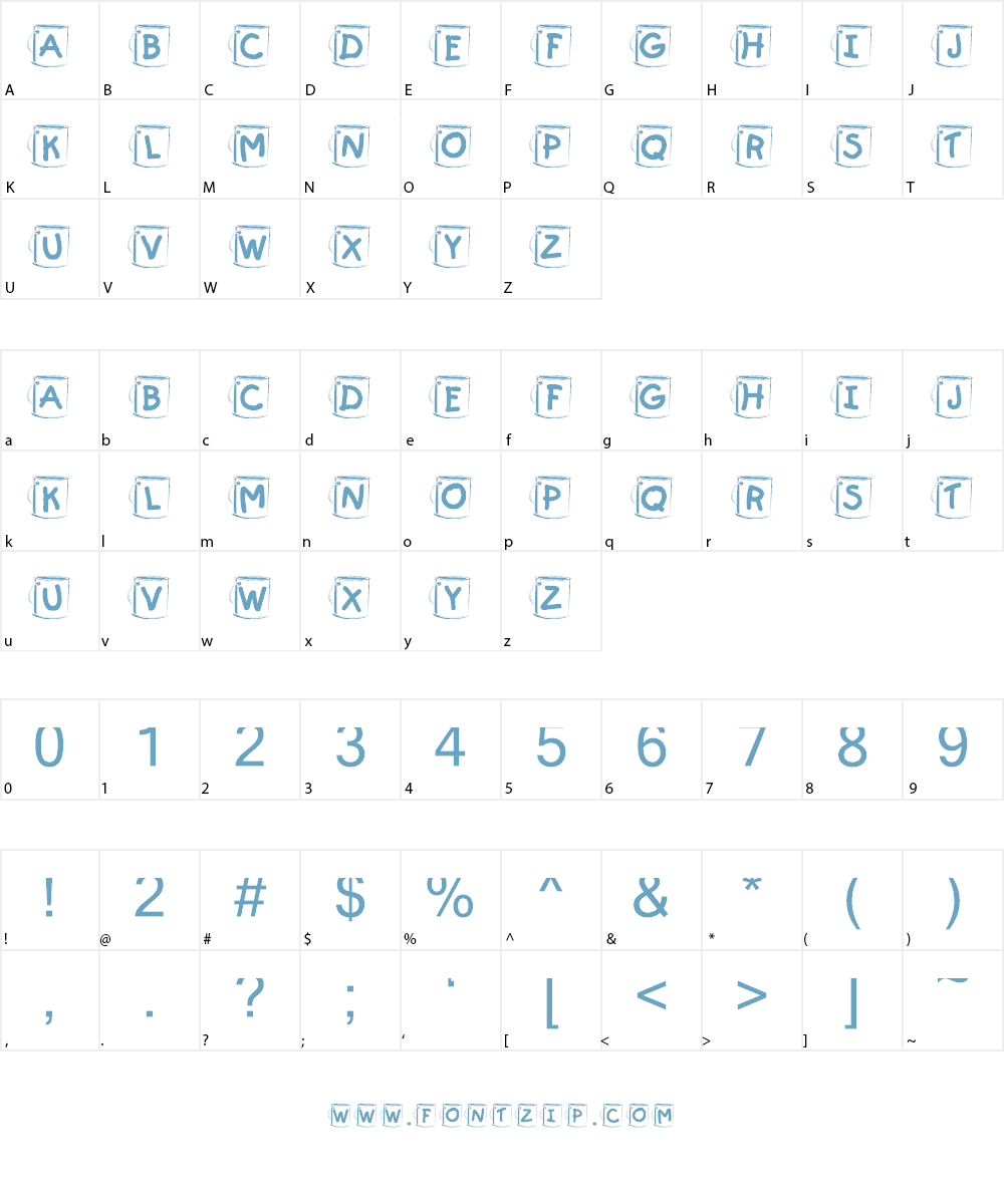 KR Paint Font Character